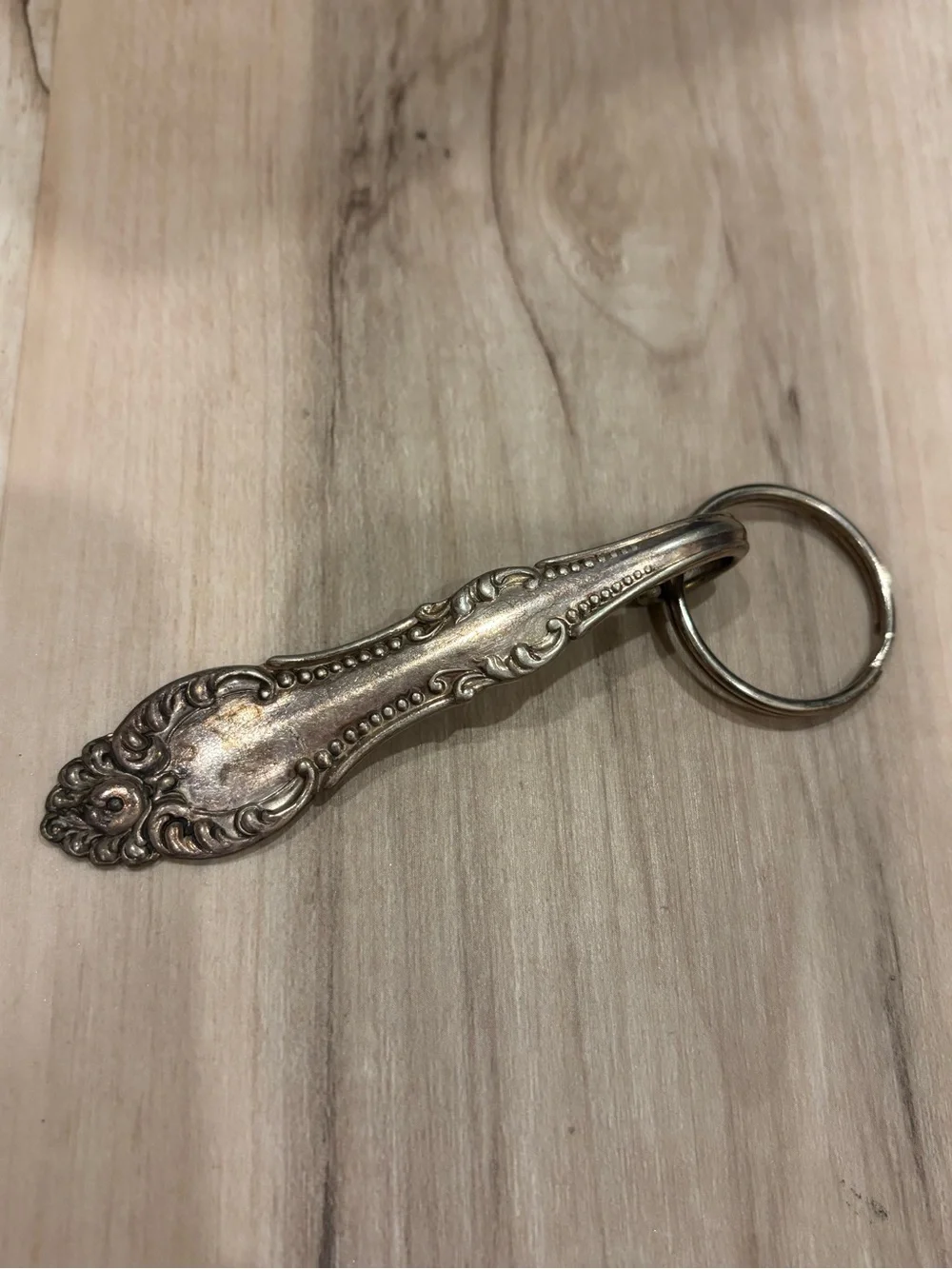 Vintage-Style Silver Spoon Handle Keychain
